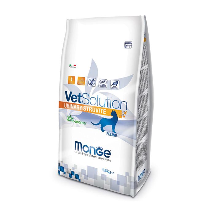 Monge VetSolution Cat Urinary Struvite, диета для кошек Уринари Струвит, уп. 1.5 кг