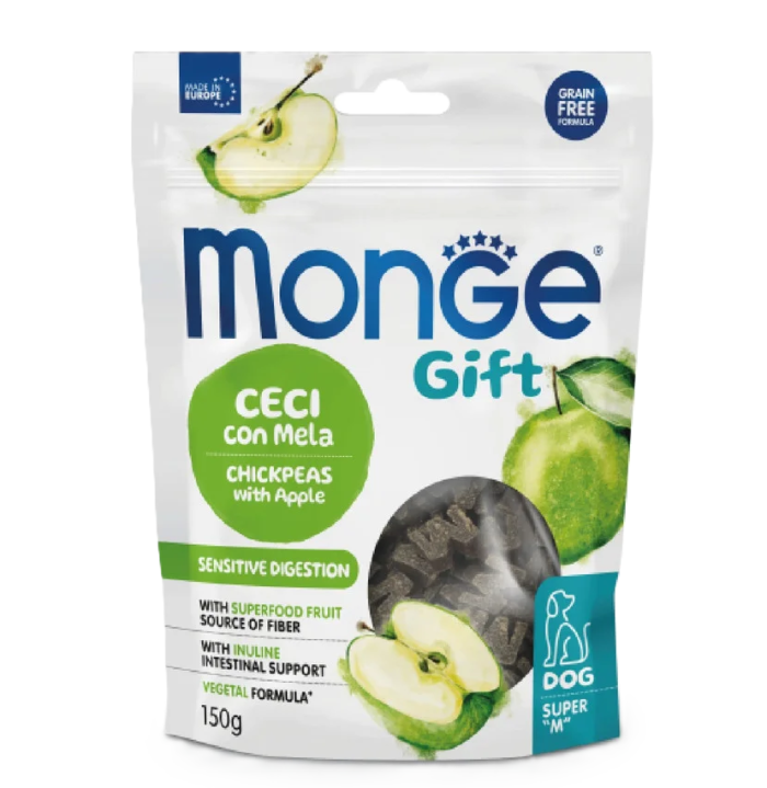 Monge Gift Super "M" Adult Sensitive для собак нут/яблоко,150гр