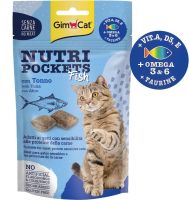GimCat – Nutri Pockets Fish with Tuna, лакомсво рыба с тунцом, 60 гр
