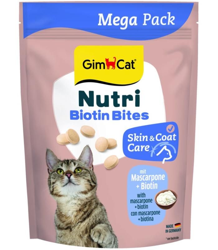 GimCat Nutri Biotin Bites, витамины для кошек с маскарпоне и биотином для кошек, 425 г