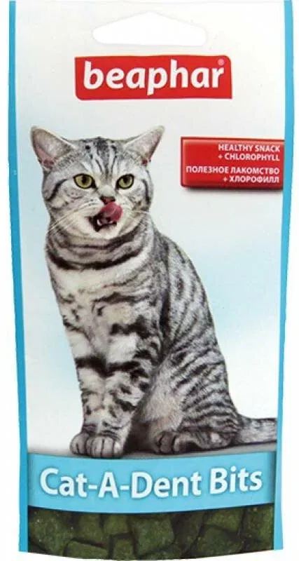 Подушечки Beaphar Cat-A-Dent-Bits для кошек для чистки зубов - 35 г