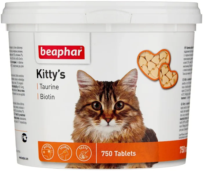 Beaphar Kitty's Taurine + Biotin , 750 таб.