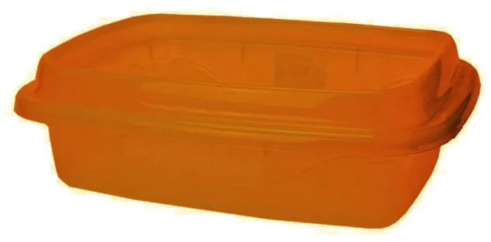 Туалет для кошек Дюплекс (средний), 34х44х15 см, цвет оранжевый