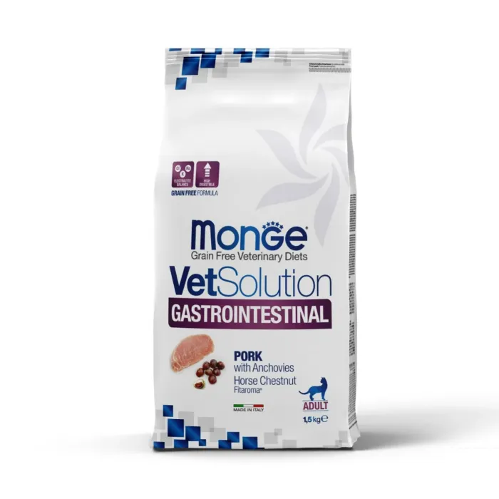 Monge VetSolution Gastrointestinal Feline 1,5 кг — беззерновая ветеринарная диета для кошек при нарушениях пищеварения