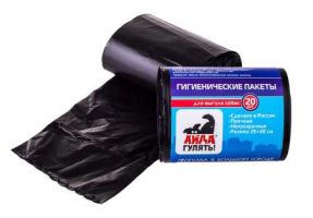 Пакеты гигиенические для выгула собак "Айда гулять", рулон 20 пак