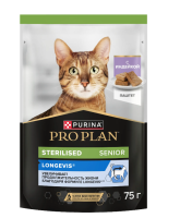 Pro Plan Senior 7+, Проплан паштет пауч для пожилых кошек от 7 лет с индейкой 