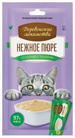 Деревенские лакомства Нежное пюре из курицы с таурином