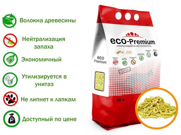 ECO Premium Ромашка  древесный, комкующийся,  20л