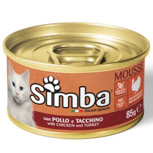 Simba Mousse мусс для кошек с курицей и индейкой
