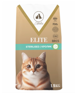 Сухой корм для стерилизованных кошек Attila Elit кролик 1 кг