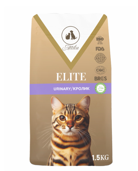 Сухой корм для кошек Attila Elit Urinary кролик 1 кг