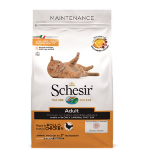 Сухой корм Schesir для взрослых кошек с курицей, 1,5 кг