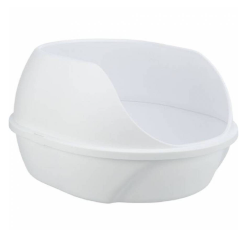 Лоток Туалет с высоким бортиком Simao для кошки, 48 х 30 х 58 см, белый, Trixie 40221