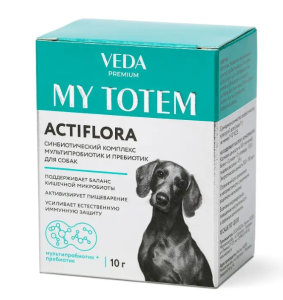 Veda My Totem Actiflora Синбиотический комплекс мультипробиотик и пребиотик для собак, 1 саше