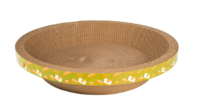 Когтеточка-лежанка картонная круглая средняя