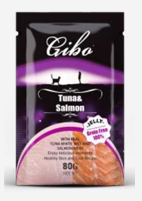 Gibo тунец с лососем в желе, 80 гр