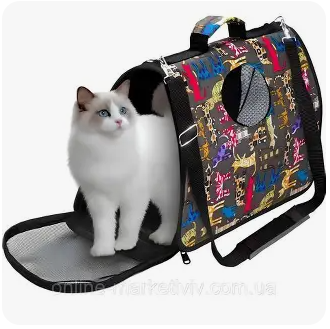 Сумка переноска для кошек и маленьких собак, цвет случайный
