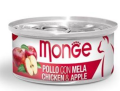 Monge Natural Fruits Pollo con Mela — влажный корм с курицей и яблоком для кошек, 80 г