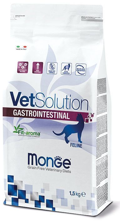 Monge VetSolution Gastrointestinal сухой корм для кошек с гастроэнтерологическими патологиями 1,5 кг