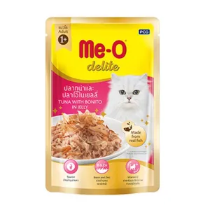 Me-O Delite 70г Тунец и Крабовые палочки в желе