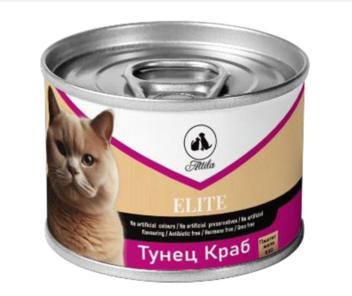 Elite  паштет желе со вкусом тунец краб, 80гр.