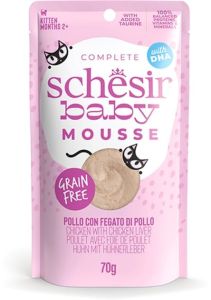 SCHESIR МУСС ИЗ КУРИЦЫ С КУРИНОЙ ПЕЧЕНЬЮ ДЛЯ КОТЯТ 70гр