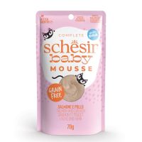 Schesir Baby Cat лосось + курица мусс влажный корм для котят 70гр