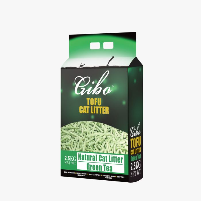 Наполнитель Gibo Тофу 2.5 кг зеленый чай